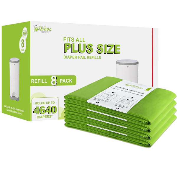 USBOO Refills Compatible with Dekor Plus Diaper Pail | 8 Pack |