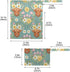 Burbuja 2 Pack, 2 Cow Flower Wet Dry Bags for Baby Cloth Diaper Waterproof Reusable Wet Bag with Zippered Pockets
