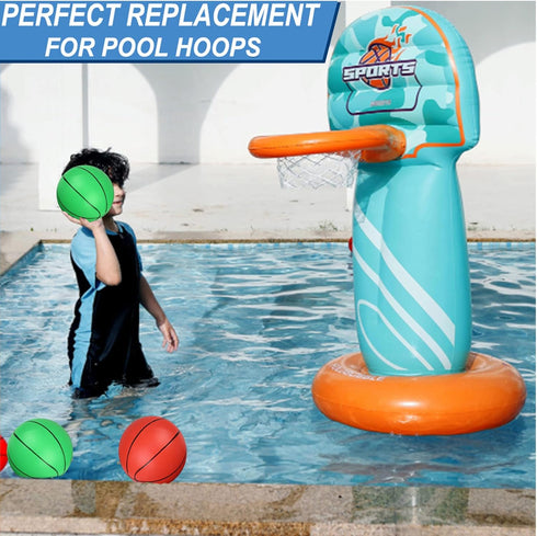 Dilabnba 7" Mini Rubber Replacement Basketballs for Hoop/Pool, Soft Beach Bouncy Ball Sports Party Game