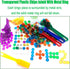 Set 100 Magnetic Wands and Bingo Chips Magnet Wand Multicolour Metal Ringed Discs Kids Science STEM Kit Learning