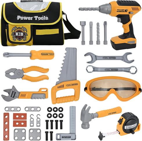 Kids Tools Set for Boys,Toddler Tool Set with Tool Bag & Electronic
