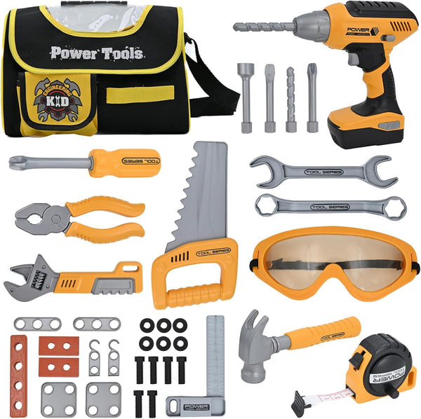 Kids Tools Set for Boys,Toddler Tool Set with Tool Bag & Electronic