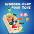 Set Set Wooden Play Food for Toddlers Toys Pretend Play Kitchen Accessories Veggies Cutting for Kids Gift for Boys