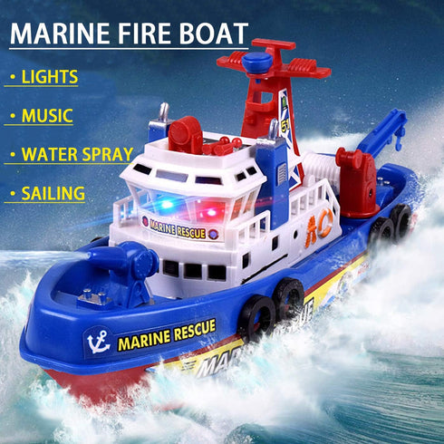 OSIAOIUDOA Baby Bath Toys, Light Up Pool Bathtub Toy Boat with Water Sprinkler