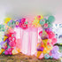 BSMLSPHW 145pcs Pastel Balloon Garland Arch Kit Macaron Rainbow Ballon with Long Foil Ice Cream Ballon for Baby Shower