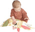 Manhattan Toy Deer One Soft Activity Crinkle Book & Fold Out Pat Mat for Baby, Toddler with Squeaker, Discovery Mirror