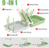 MONSAO Set Baby Bottle Brush with Drying Rack, Portable Silicone Bottle Cleaner Kit for Bottles, Nipples and Straws