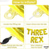 Katchon Huge Gold Three Rex Balloons - 16 Inch, Dinosaur Birthday Decorations with 3 Rex Balloons for Boy's Party