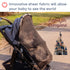Sun Shade for Strollers (XL Black), Universal Adjustable SPF 30+ Sunshade with See Through Canopy Cover
