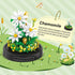 Flower Bouquets Building Toys, 490 PCS Little Daisy Micro Building Blocks Kit with Dust Cover for Home Decor
