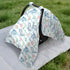 DOMIKING Whales Dolphins Blue Print Baby Car Seat Cover Breathable Infant Car Seat Cover for Babies Lightweight Carseat