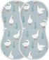 Set 4 Pack vvfelixl Baby Burp Cloths White Gooses Baby Newborn Cotton Burping Cloths Baby Washcloths