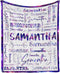D-Story Personalized Baby Blankets with Names, Custom Baby Girls Blanket Initial Swaddle