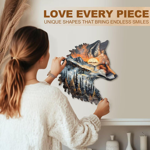 Sunset 150 11.4 11.4in Fox Puzzles Adults Gifts Wooden Pieces *