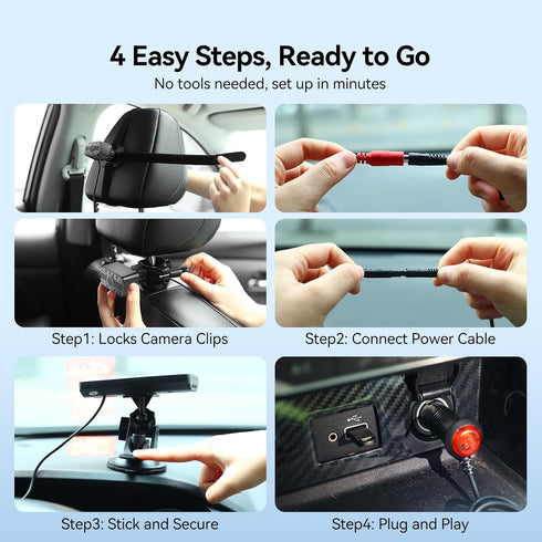 Mtawosh 1080P Baby Car Camera HD - Car Baby Monitor with Night Vision, Adjustable View Angle, Easy Installation
