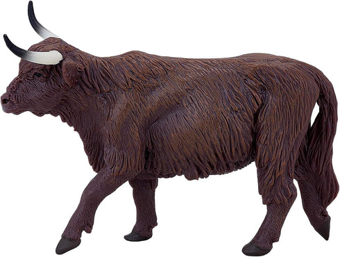 MOJO Highland Cow, Realistic Farm Animal Toy Replica, Hand Painted Figurine