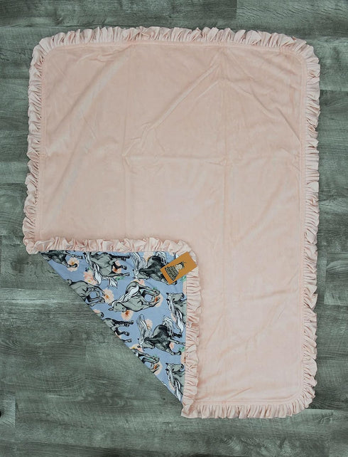 Dear Baby Gear Baby Blanket, Double Layer Blanket for Girls, Nursery Blanket for Baby Girl, Faux Quilt Soft Baby