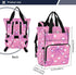 Jihqo Backpack 10L Diaper Bag Pink Polka Dots Bows Travel Diaper Bags for Women, Functional Baby Changing Bag