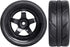 Pre-Glued 12mm Hex Wheels Rims and Rubber Tires, OD 2.55" for Traxxas Tamiya HPI HSP Redcat RC 1/10 On Road Racing Car,