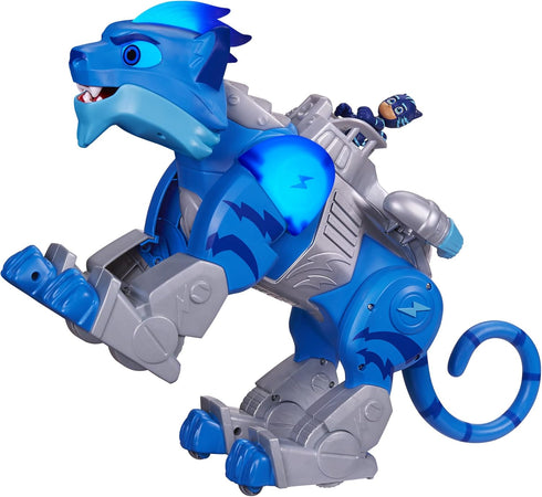 PJ Masks Animal Power Charge and Roar Power Cat, Interactive Preschool Toys with 20+ Lights and Sounds