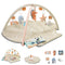 Baby Play Mat, Oversize Shell Tummy Time Mat with 6 Detachable Baby