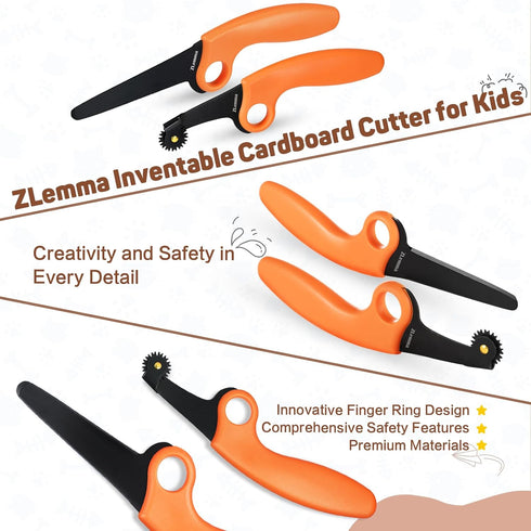 Kids Cardboard Construction Tool Kit - 2-Piece Corrugated Craft Tools Set for Boys & Girls