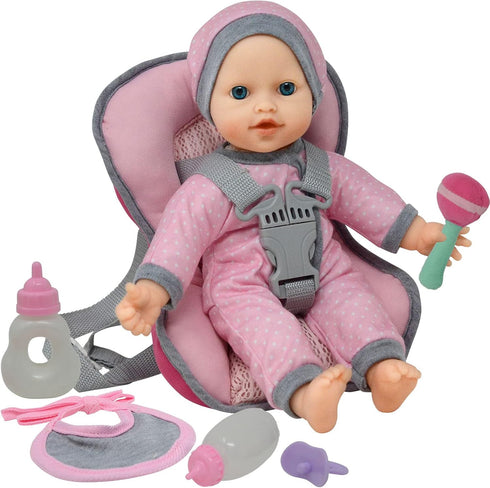 Baby Doll Carrier Car Seat, Baby Doll Accessories Set Includes Doll Bottles,