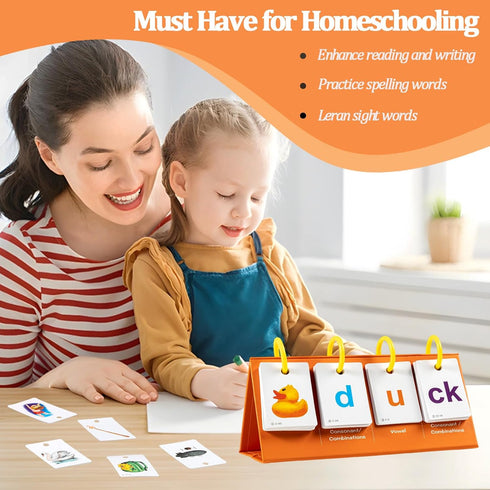 CVC, CVCC & CCVC Word Builder Games - Phonics Flash Cards for Kindergarten Classroom, Preschool Learning Activity