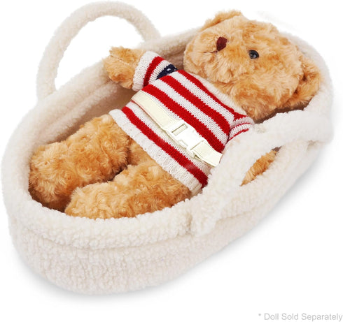 Cozy 18" June Garden Dream Doll Bassinet - Baby Doll Portable Carrier - Fits for American Girl Dolls or Teddy Bears up