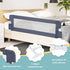 (60-Inch, BABY JOY Bed Rails for Toddlers, Extra Long, Swing Down Safety Bed Guard for Convertible Crib, Folding Baby