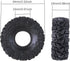 1.0 Mud Tires 64 * 25mm Soft Sticky for TRX4M 1/18 1/24 RC Crawler Axial SCX24 FMS FCX24, Double Layer Sponge