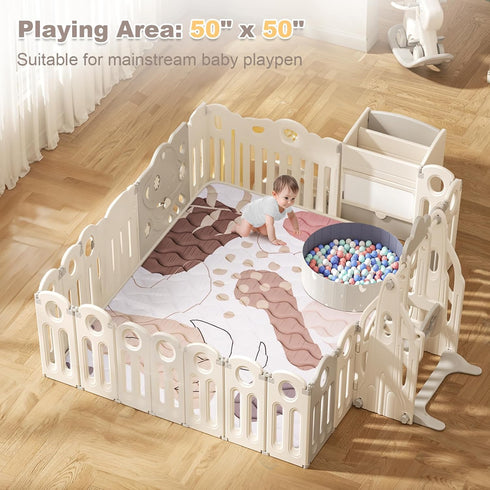 50'' 50'', Baby Play Mat for Floor x Thicken Soft Padding Playmats for Playpen, Non Slip Baby Crawling Mat Foldable