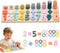 Silicone Montessori Number Puzzle Toys for Toddlers, Counting & Shape Sorting Educational
