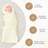 Set 100% 5-Piece Set (2 3 6 Muslin Baby Bath Towel - Organic Cotton Large Towels & Washcloths), Layer Super Soft