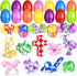 SpringFlower 24 Pack Easter Eggs Filled with Mini Snake Twist Toys for