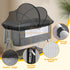 jiangcha 2-Way Bassinet Cover for Cats - Mosquito Net Cover for Bassinet Bedside Sleeper Travel Crib to Keep Cats Out