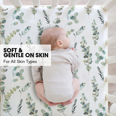 4 Pack Set, Little Grape Land Crib Sheets for Boys and Girls, Baby Neutral Crib Fitted Sheets for Standard Crib