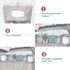 HAMUR Baby Bag Organizer - Portable Mini Diaper Bag Pouches for Newborn Essentials, Foldable Travel Gear for Boys &