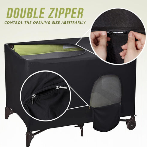 40"30" Blackout Crib Canopy Cover Travel Netting Tent Stretchy Breathable Stretch Up to for Indoor and Outdoor