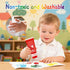 Noosuna 12 (1.69fl oz/Tube) Set Washable Finger Paint with a Sponge Head, Colors Non-toxic, Toddler Painting for Kids