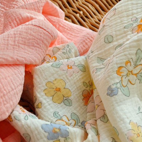 Gunnaicat 100% 2Pack 40"x40" Baby Swaddle Newborn Recieving Blanket Cotton Muslin Nursery Wrap Lace Design