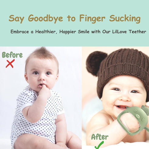 2 Pack 0-6 6-12 Baby Teething Toys for & Months, Food Grade Silicone Teething Mitten Anti-Drop Wrist Hand Teether, BPA