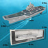 OTONOPI Aircraft Carrier Naval Ship Model Warship Battleship with Lights and Sounds Pull Back Toy Car Vehicle for Kids