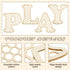 RattanView 12 Set Playroom Decor in Wooden Rattan Letters Playroom Sign Decor Boho Wall Signs Play Wooden Rattan