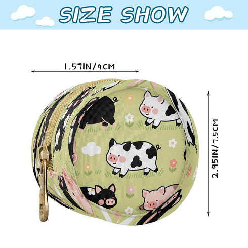 Kigai Pacifier Holder for Diaper Bag & Stroller Cute Pig Portable Pacifier Case with Clip & Zipper Travel Binky Holder