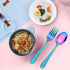 LIANYU 14-Piece Kids Silverware Set, Rainbow Toddler Utensils Flatware Set, Stainless Steel Child Cutlery Set