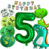 Dinosaur 5th Birthday Decorations, Large Foil Balloons, Happy Birthday Banner, Number 5 Balloon, Baby Shower