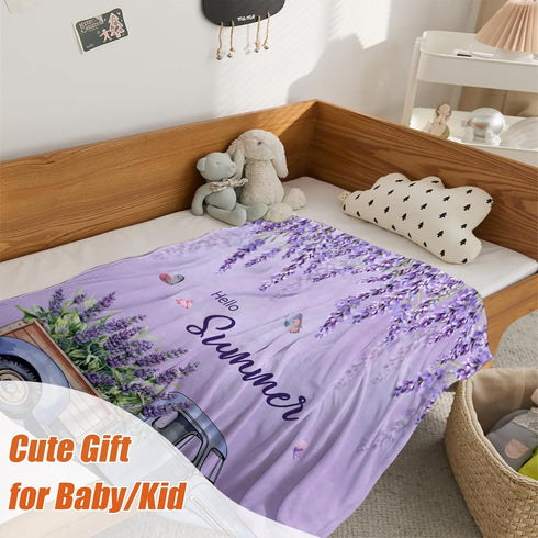 Summer Summer 30x40 YeeJu Spring Throw Blanket Baby Small Farmhouse Theme Floral Throw Blanket for Toddler Swaddle Crib