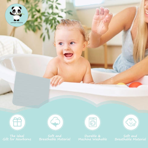 10 Pack 6-Layers 100% 20" X10") HIPHOP PANDA Muslin Burp Cloths Large - Durable Cotton - Baby Essentials Extra