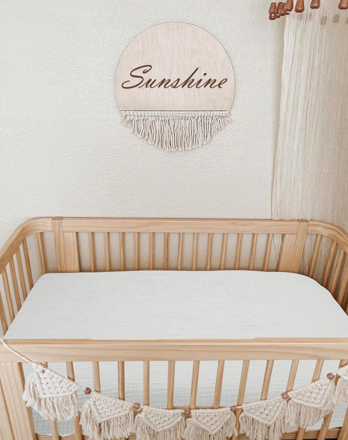 2 Pack, 28" 52", Crib Sheets for Baby Boy Girl Fitted Crib Mattress Sheet x Muslin Toddler Bedding with Neutral Style